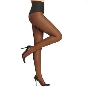 Commando The Essential Back Seam Sheer Tights - HF044 (Black, Medium)